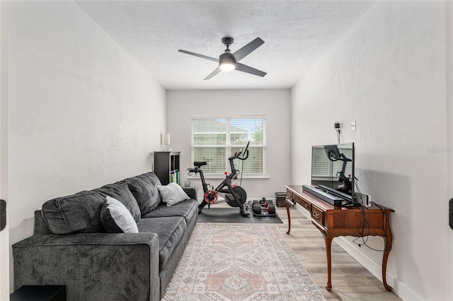 1425 SW 67th Dr, Gainesville, FL 32607 - living area featuring light wood-type flooring and a ceiling fan