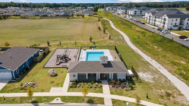 1425 SW 67th Dr, Gainesville, FL 32607 - aerial view of residential area featuring a pool area