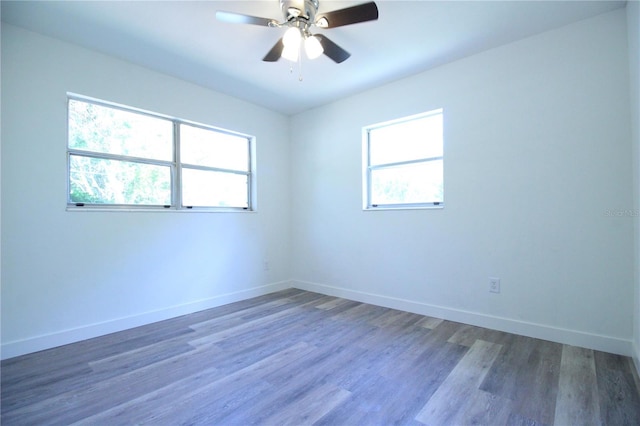 706 NE 24th St, Gainesville, FL 32641 - spare room featuring wood finished floors and ceiling fan