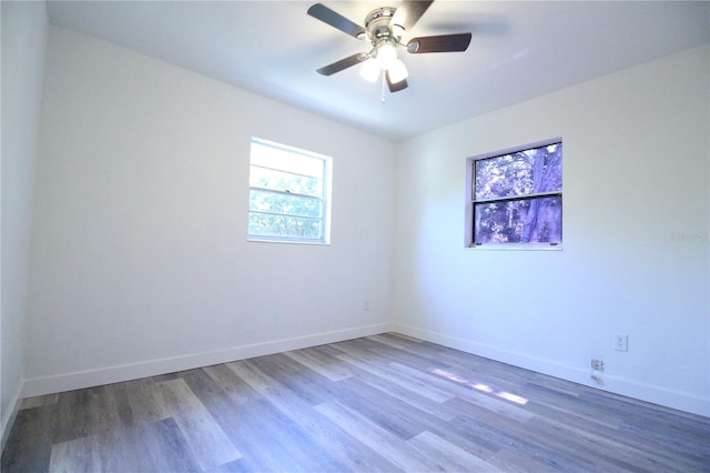 706 NE 24th St, Gainesville, FL 32641 - spare room with wood finished floors and a ceiling fan