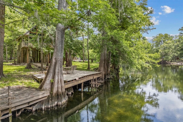 174 SW Meridian Ct, Fort White, FL 32038 - dock area with a deck with water view