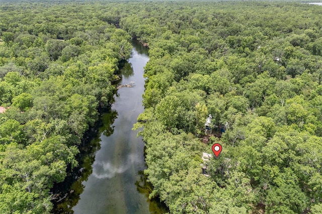 174 SW Meridian Ct, Fort White, FL 32038 - bird's eye view of a large body of water and a heavily wooded area