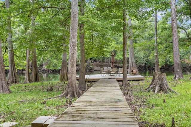 174 SW Meridian Ct, Fort White, FL 32038 - dock area featuring a deck with water view