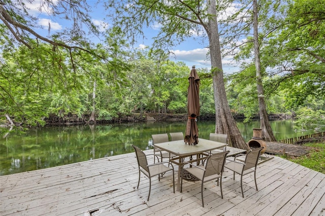 174 SW Meridian Ct, Fort White, FL 32038 - deck featuring a water view