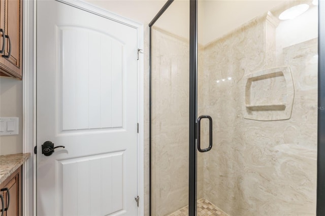 552 NW 136th St, Newberry, FL 32669 - bathroom with a shower stall and vanity