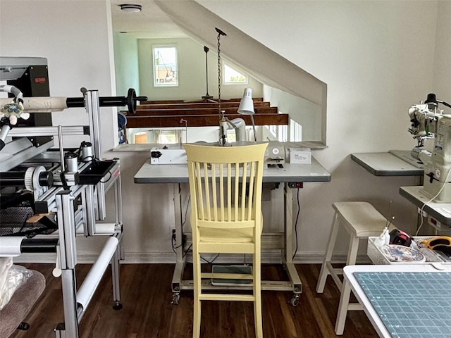 1536 S Central Ave, Flagler Beach, FL 32136 - home office with wood finished floors and baseboards