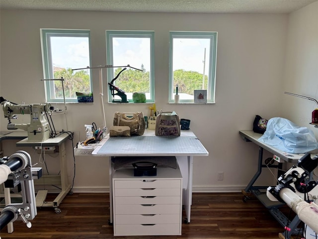 1536 S Central Ave, Flagler Beach, FL 32136 - office area featuring dark wood-type flooring
