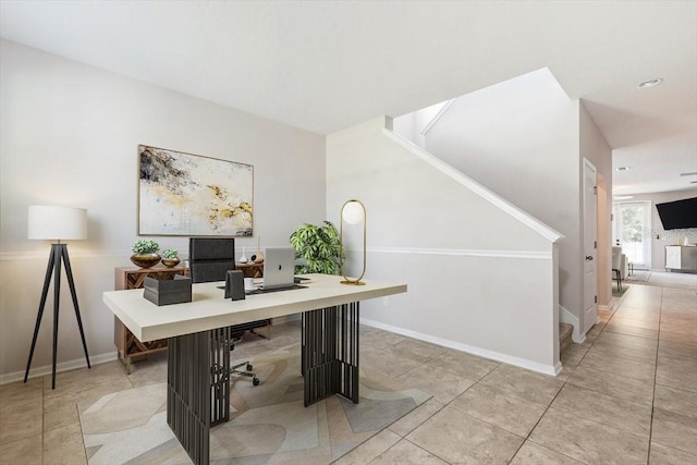 1011 Wetland Ridge Cir, Middleburg, FL 32068 - office area with light tile patterned floors