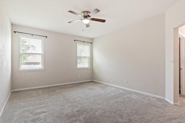 1011 Wetland Ridge Cir, Middleburg, FL 32068 - carpeted spare room featuring a ceiling fan and baseboards