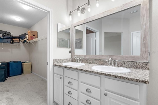 1011 Wetland Ridge Cir, Middleburg, FL 32068 - bathroom featuring double vanity and a spacious closet