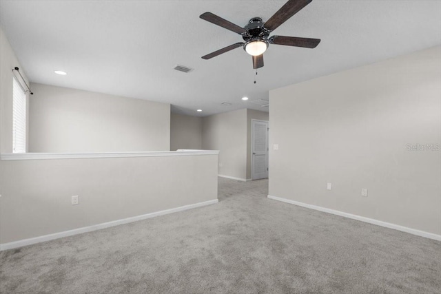 1011 Wetland Ridge Cir, Middleburg, FL 32068 - carpeted empty room with ceiling fan and recessed lighting
