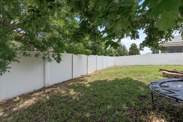 1011 Wetland Ridge Cir, Middleburg, FL 32068 - fenced backyard featuring a trampoline