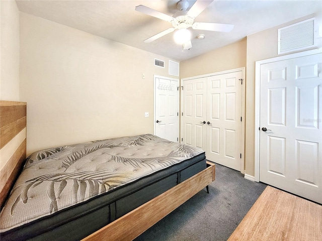 1220 SW 1st Ave Unit 304, Gainesville, FL 32601 - carpeted bedroom with a closet and ceiling fan