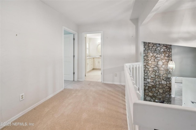 110 Cypress St, Hawthorne, FL 32640 - hall featuring carpet floors and baseboards