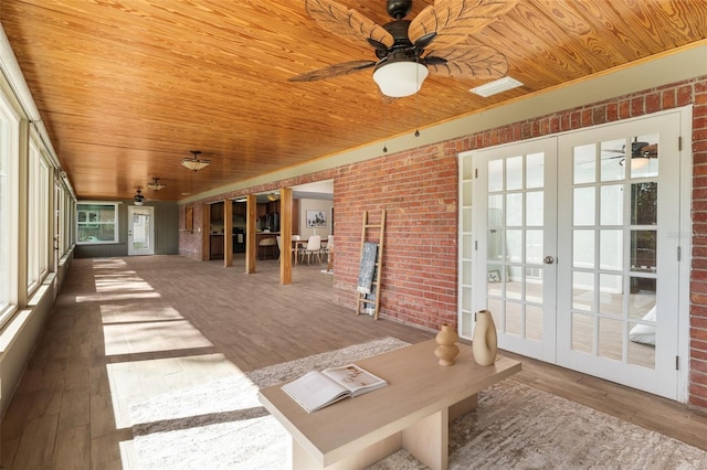 900 NW Snug Harbor Rd, Crystal River, FL 34428 - unfurnished sunroom with french doors
