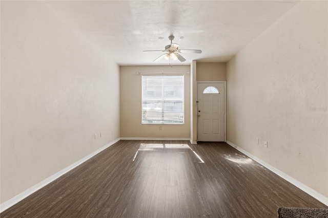 3901 SW 20th Ave Unit 806, Gainesville, FL 32607 - foyer with a ceiling fan and wood finished floors
