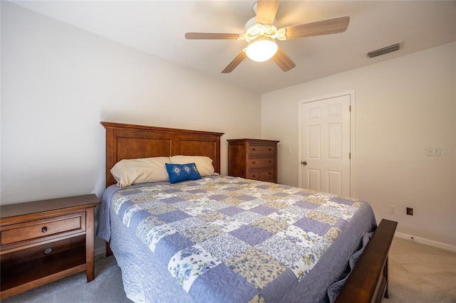 2013 SW 76th Ter, Gainesville, FL 32607 - bedroom with light colored carpet and a ceiling fan