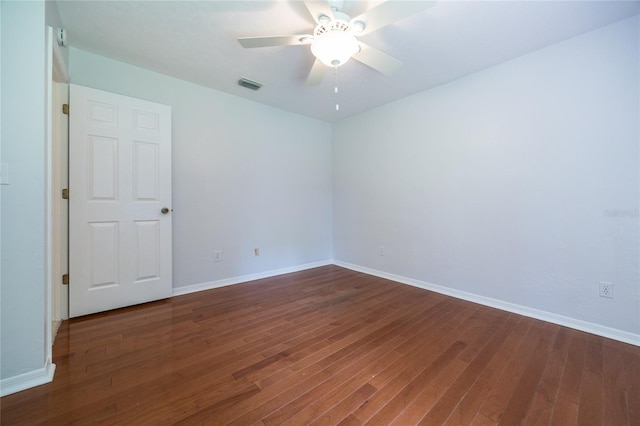 2013 SW 76th Ter, Gainesville, FL 32607 - spare room with dark wood-type flooring and ceiling fan