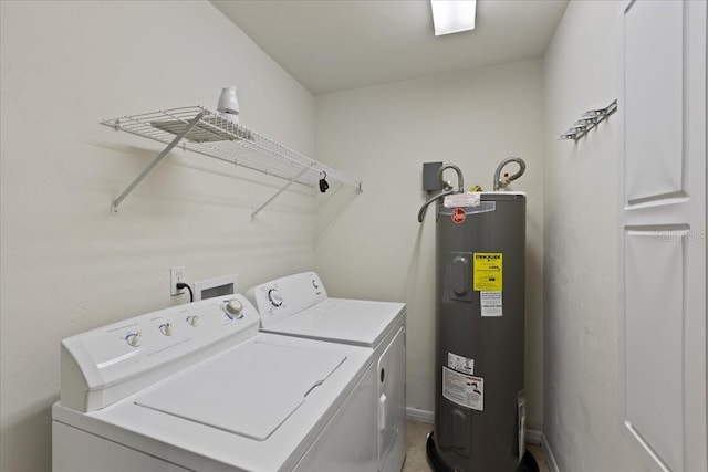 350 Hardee St, Bronson, FL 32621 - laundry room featuring separate washer and dryer and water heater
