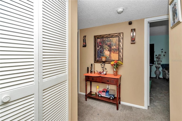 487 Midway Dr Unit B, Ocala, FL 34472 - hallway featuring carpet flooring and a textured ceiling