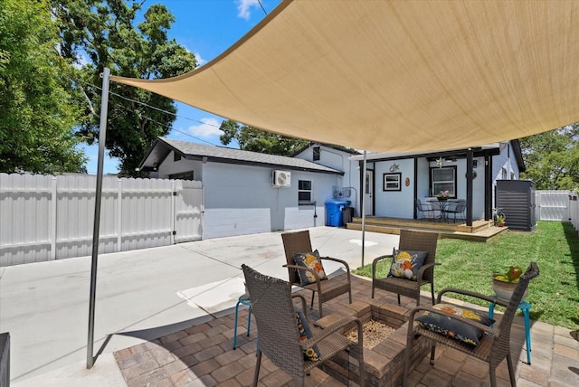 4444 5th Ave S, Saint Petersburg, FL 33711 - fenced backyard featuring a patio and a gate