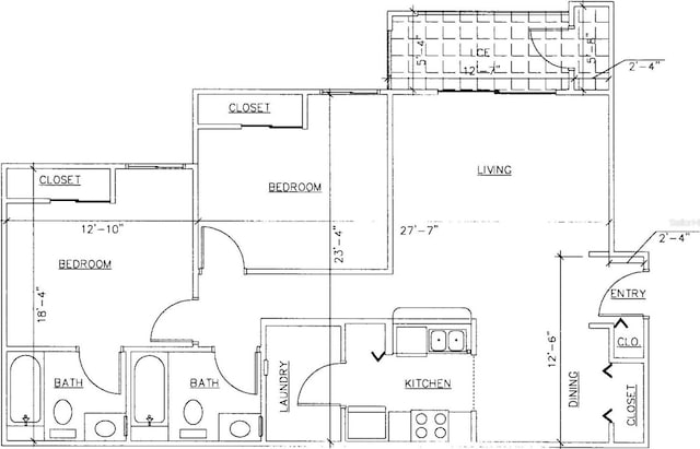 3705 SW 27th St Unit 223, Gainesville, FL 32608 - view of floor plan / room layout