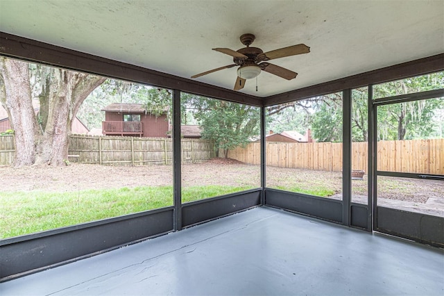 1745 NW 42nd Ave, Gainesville, FL 32605 - unfurnished sunroom with a ceiling fan