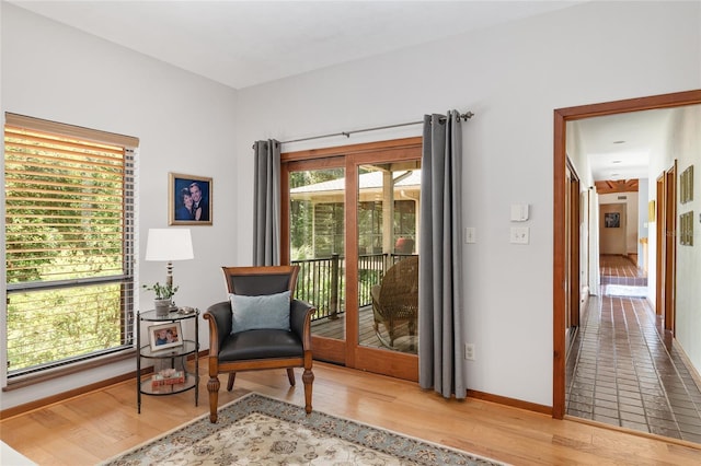 6501 NW 16th Pl, Gainesville, FL 32605 - living area featuring wood finished floors and baseboards