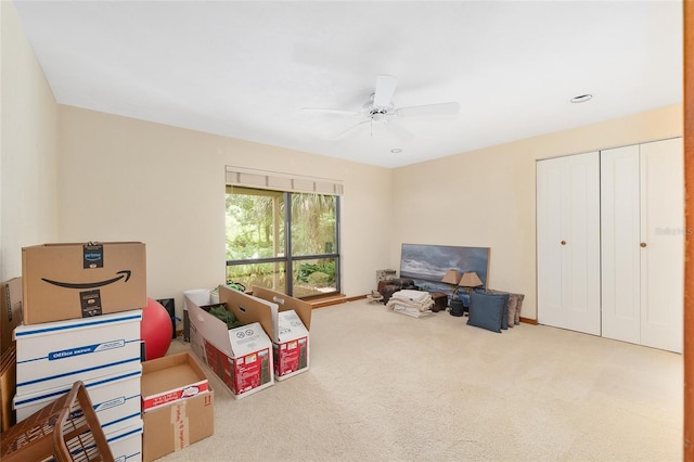 6501 NW 16th Pl, Gainesville, FL 32605 - game room featuring carpet floors and ceiling fan