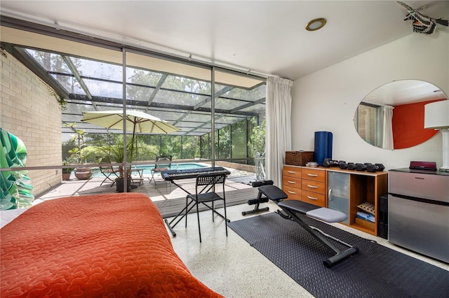 2010 NW 32nd Ter, Gainesville, FL 32605 - sunroom / solarium with a hot tub, exterior kitchen, and a pool