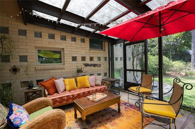 2010 NW 32nd Ter, Gainesville, FL 32605 - sunroom featuring an outdoor hangout area and a skylight