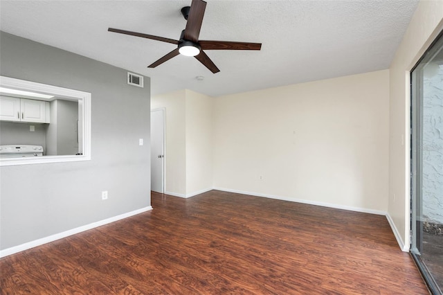 4325 NW 41st Pl Unit 6, Gainesville, FL 32606 - unfurnished room with ceiling fan, wood finished floors, and washer / clothes dryer