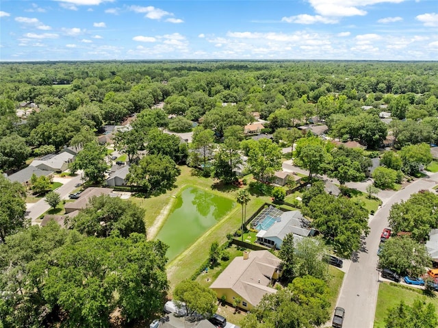 3846 NW 62nd Pl, Gainesville, FL 32653 - aerial perspective of suburban area with a forest and a large body of water