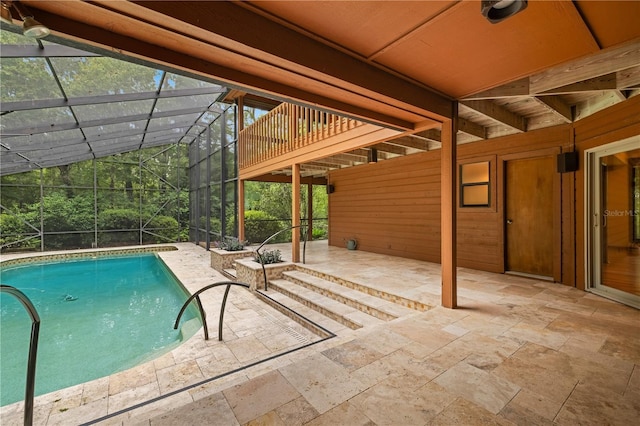 1225 NW 23rd Ter, Gainesville, FL 32605 - swimming pool with a patio area and glass enclosure