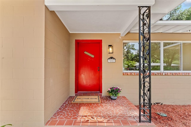 3857 SW 4th Pl, Gainesville, FL 32607 - entrance to property with concrete block siding