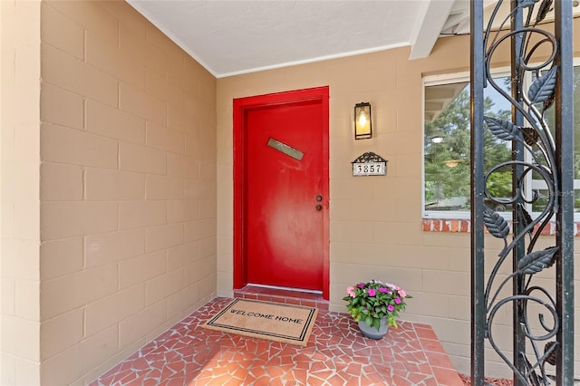 3857 SW 4th Pl, Gainesville, FL 32607 - property entrance with concrete block siding