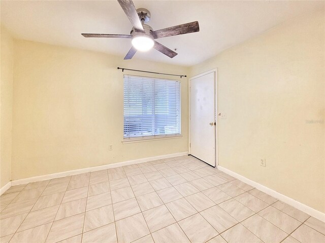 4000 SW 23rd St Unit 2-104, Gainesville, FL 32608 - spare room with a ceiling fan and baseboards