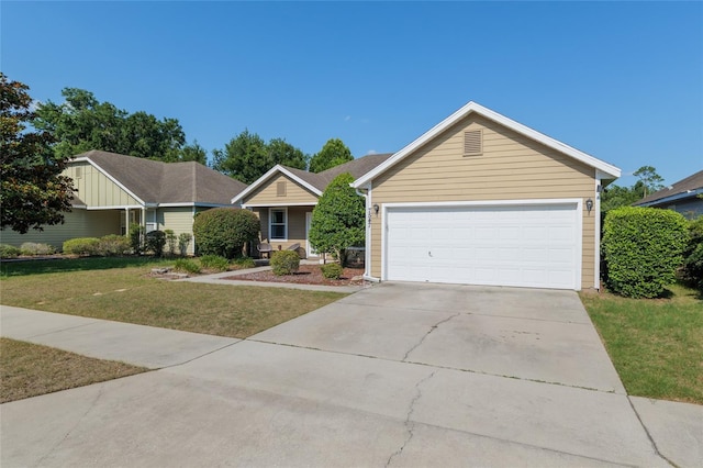 7547 SW 87th Ter, Gainesville, FL 32608 - ranch-style home with a front yard, a garage, and concrete driveway