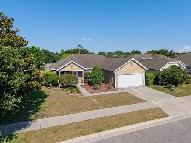 7547 SW 87th Ter, Gainesville, FL 32608 - ranch-style house with a garage, a front lawn, and concrete driveway