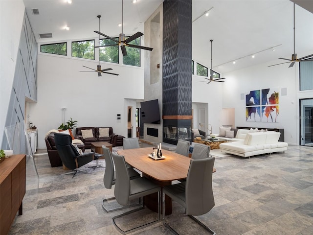 2261 NW 24th Ave, Gainesville, FL 32605 - view of patio / terrace featuring a ceiling fan, an outdoor hangout area, and outdoor dining space