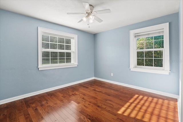 3404 NW 4th St, Gainesville, FL 32609 - empty room featuring wood finished floors and ceiling fan