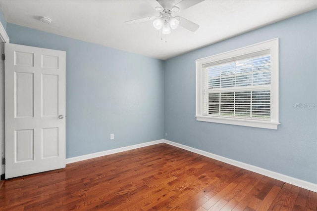 3404 NW 4th St, Gainesville, FL 32609 - unfurnished room featuring a smoke detector, wood finished floors, and ceiling fan