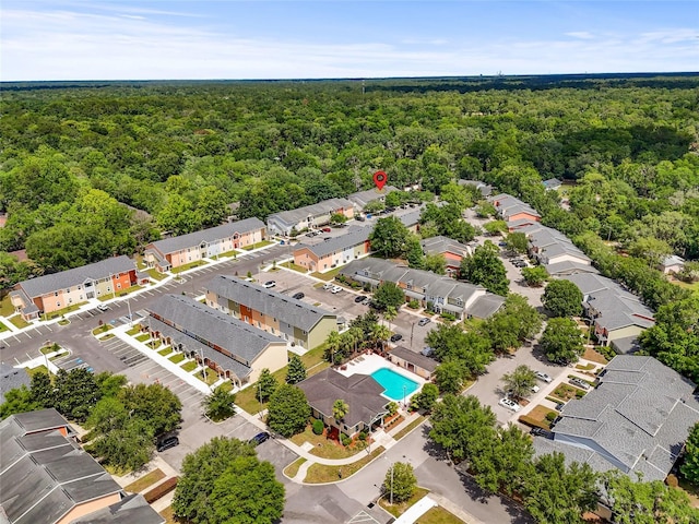 1573 NW 29th Rd Unit 3, Gainesville, FL 32605 - bird's eye view of a forest and a pool area