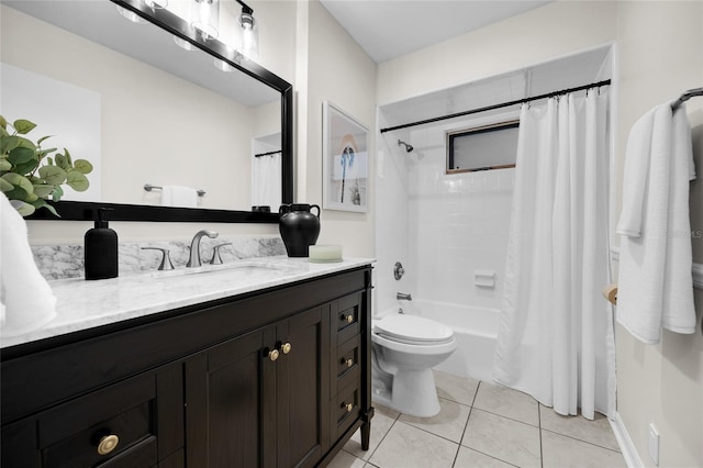 2101 SW 79th Dr, Gainesville, FL 32607 - full bath with vanity, tile patterned flooring, and shower / bath combo with shower curtain