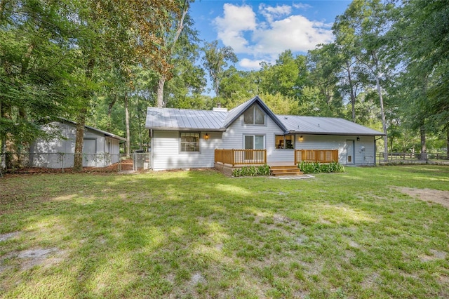 2101 SW 79th Dr, Gainesville, FL 32607 - view of front of home featuring a deck and a metal roof