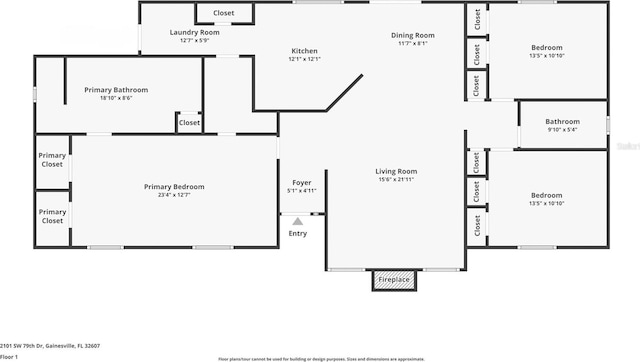 2101 SW 79th Dr, Gainesville, FL 32607 - view of home floor plan