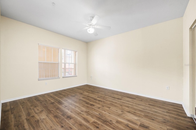 5133 SW 91st Ct Unit G202, Gainesville, FL 32608 - empty room with ceiling fan and dark wood finished floors