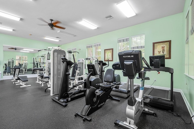 5133 SW 91st Ct Unit G202, Gainesville, FL 32608 - gym featuring a ceiling fan