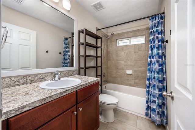 25111 SW 6th Ln, Newberry, FL 32669 - full bath with vanity, tile patterned flooring, and shower / bath combination with curtain