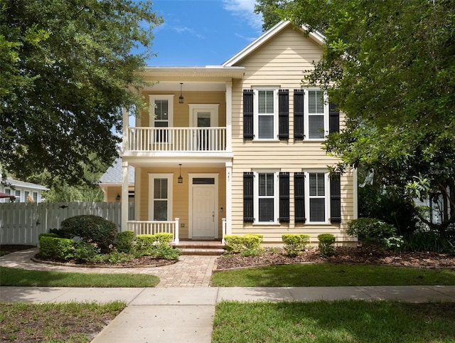441 SW 129th Ter, Newberry, FL 32669 - view of front facade with a balcony and covered porch